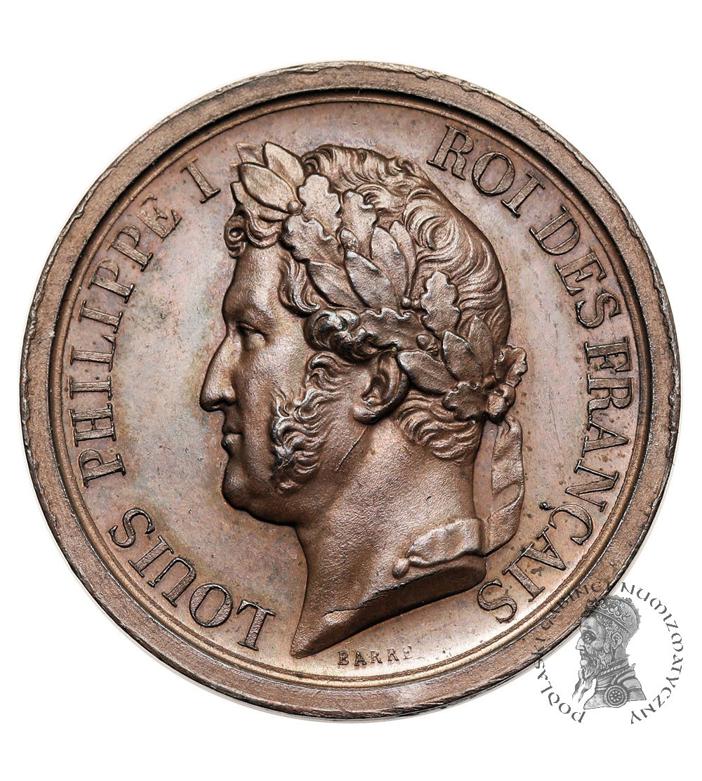 Francja, Ludwik Filip I (1830-1848). Medal 1842, Hołd dla księcia Orleanu, który zmarł 13 lipca 1842 r.