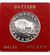 Poland, PRL (1952-1989). 100 Zlotych 1977, Bison, Environmental Protection series - Proba