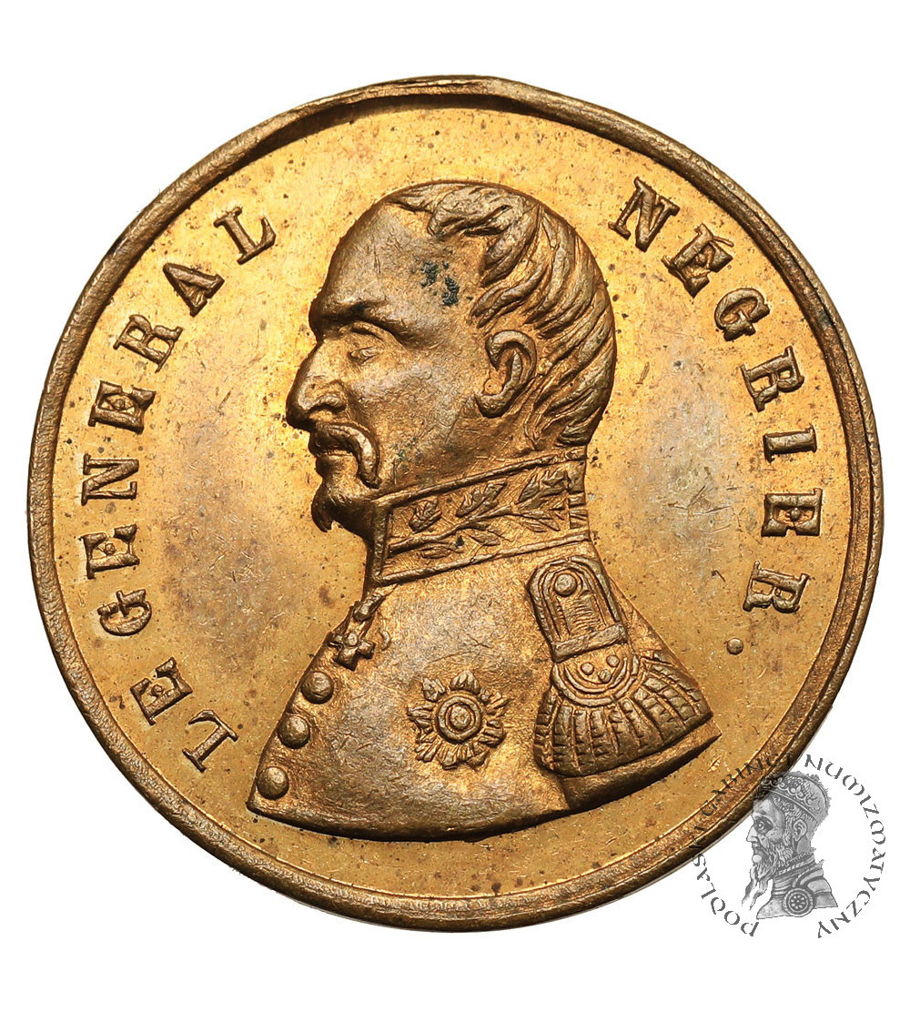 Francja. Medal 1848 na pamiątkę śmierci Generała Negrier