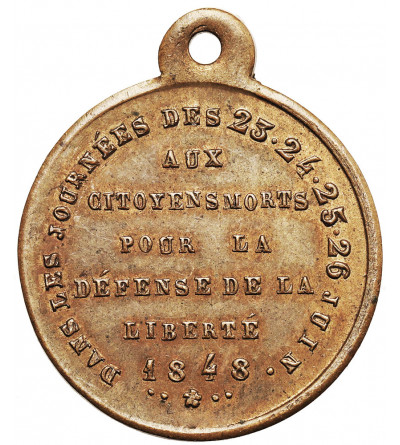 France, Second Republic. Medal 1848 “Ils sont morts victimes pour la liberté”