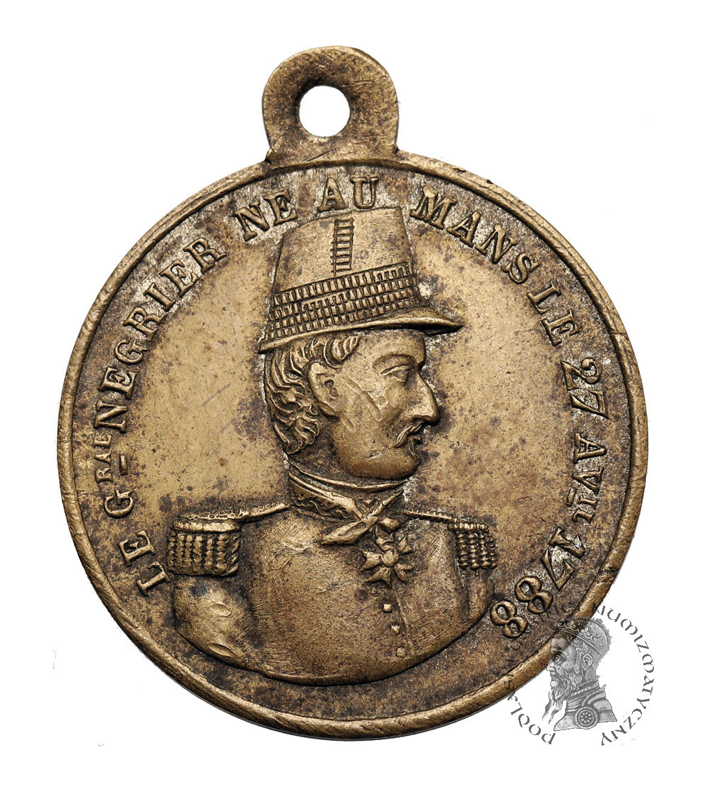 Francja, Druga Republika. Medal 1848 upamiętniający Generała Negrier