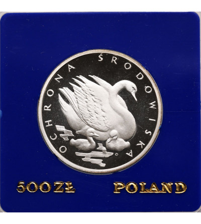 Poland, PRL (1952-1989). 500 Zlotych 1984, Swan, Environmental Protection series