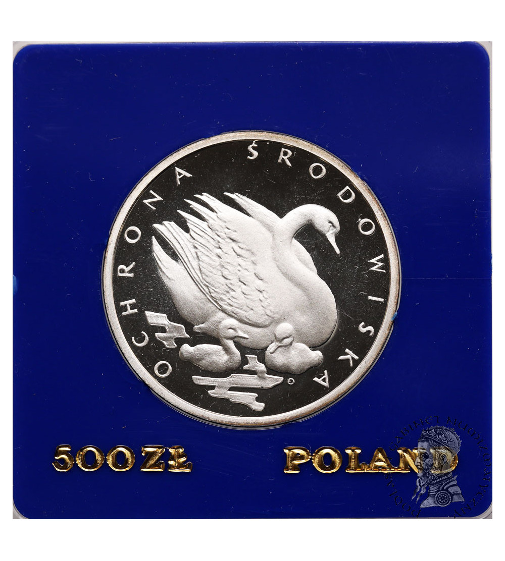 Poland, PRL (1952-1989). 500 Zlotych 1984, Swan, Environmental Protection series