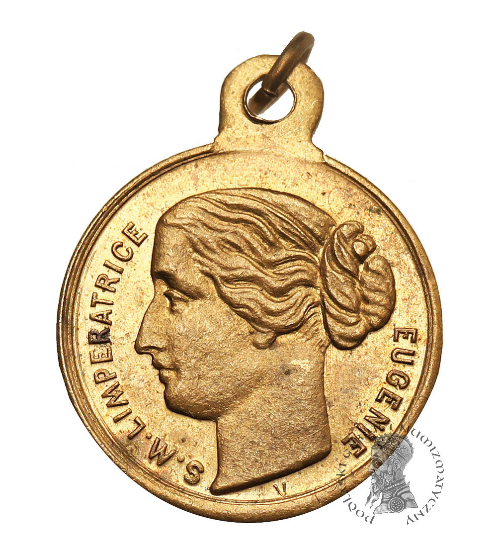 Francja. Medal 1853 upamiętniający zaślubiny Eugénie Cesarzowej francuskiej z Napoleonem III