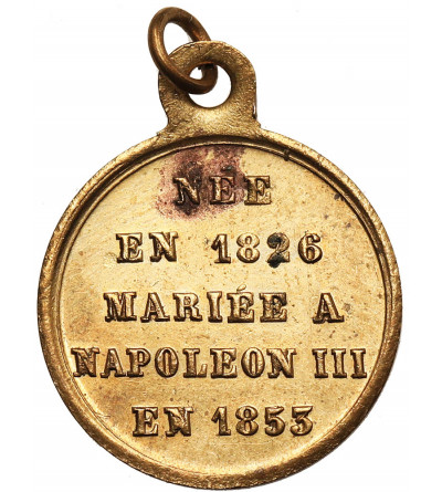 Francja. Medal 1853 upamiętniający zaślubiny Eugénie Cesarzowej francuskiej z Napoleonem III