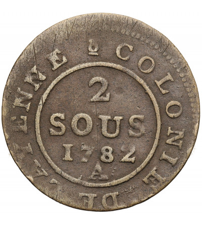 French Guiana. 2 Sous 1782 A