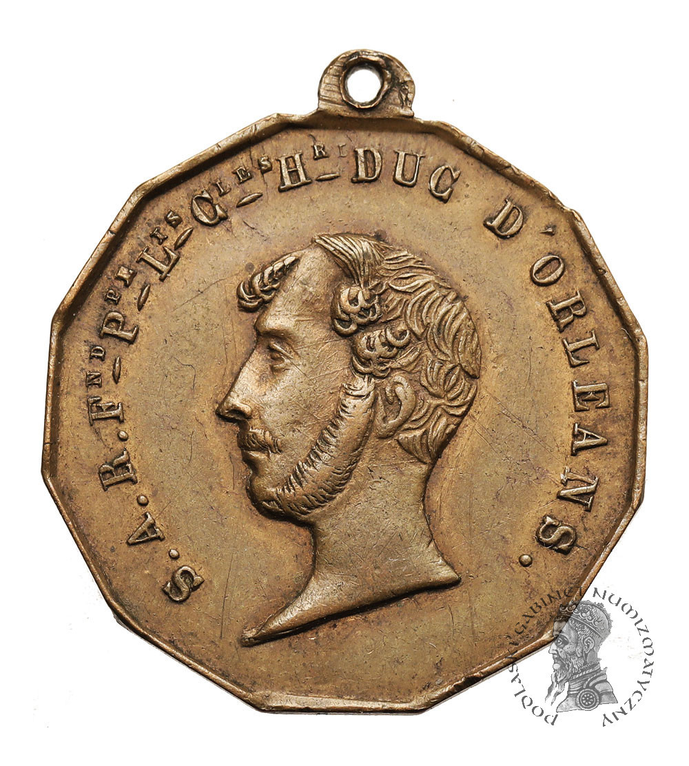 Francja. Medal 1842, upamiętniający śmierć Ferdynanda Filipa, księcia Orleanu