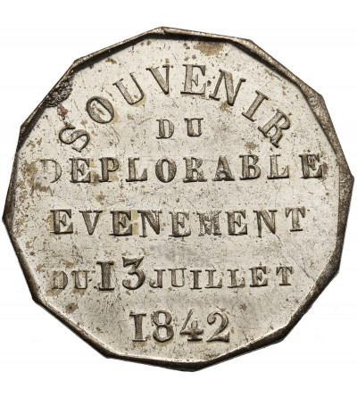 France. Medal Souvenir 1842, commemorating the death of Ferdinand Philippe, Duke of Orléans