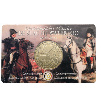 Belgia. 2 1/2 Euro 2015, Dwusetna rocznica bitwy pod Waterloo 1815 - 2015