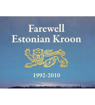 Estonia. Set of 5 circulation coins and commemorative 1 Kroon coin, 1992 - 2010