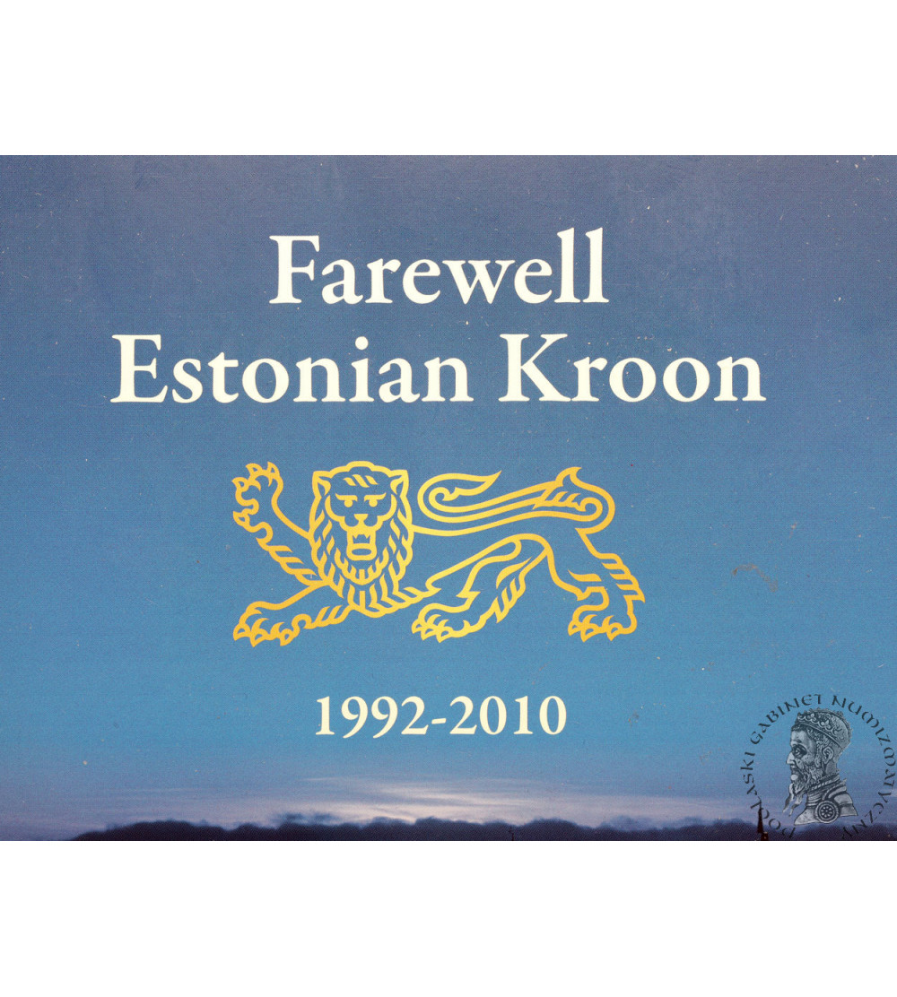 Estonia. Zestaw 5 monet obiegowych i pamiątkowej monety 1 Kroon, 1992 - 2010