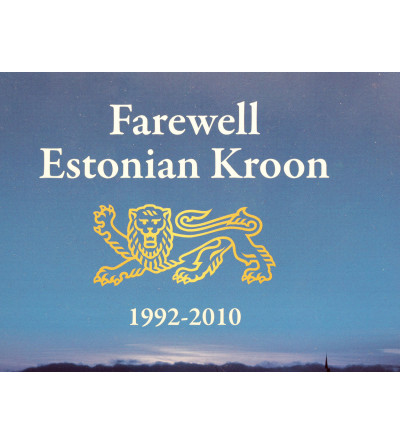 Estonia. Set of 5 circulation coins and commemorative 1 Kroon coin, 1992 - 2010 - BU