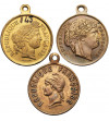 France. Set of three medals: la Fête Nationale (14.07.1879) 1881, 1894 and Proclamation of the Republic on September 4, 1870