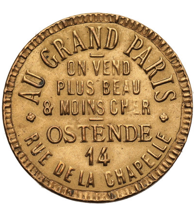 France, Paris. Promotional jeton “Au Grande Paris Ostende 14”