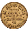 France, Paris. Promotional jeton “Au Grande Paris Ostende 14”