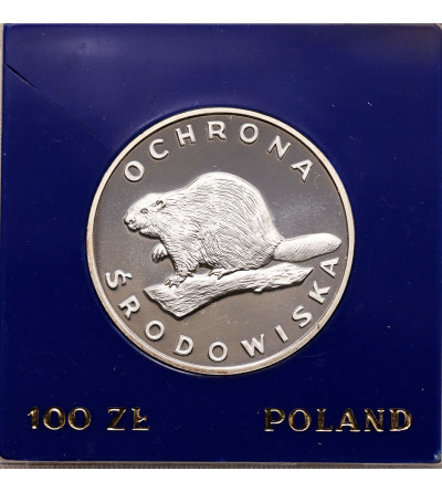 Poland, PRL (1952-1989). 100 Zlotych 1978, Beaver, Environmental Protection series