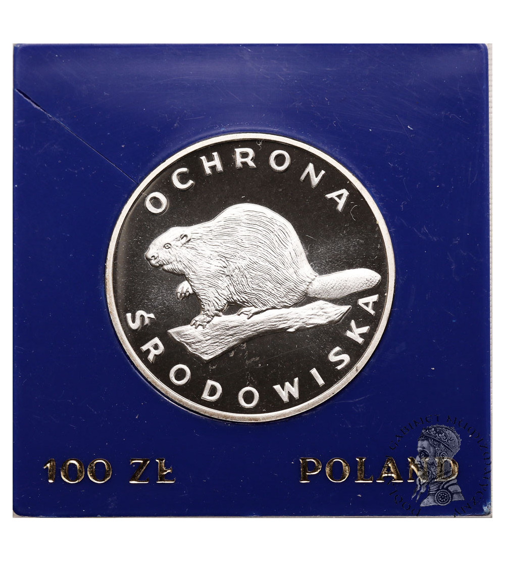 Poland, PRL (1952-1989). 100 Zlotych 1978, Beaver, Environmental Protection series