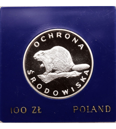 Polska, PRL (1952-1989). 100 złotych 1978, Bóbr, seria Ochrona Środowiska