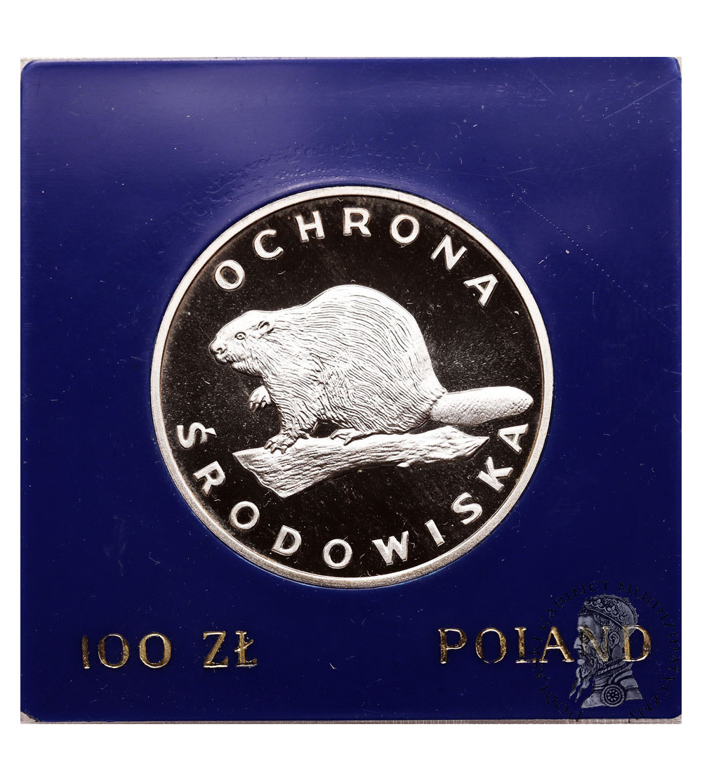 Polska, PRL (1952-1989). 100 złotych 1978, Bóbr, seria Ochrona Środowiska