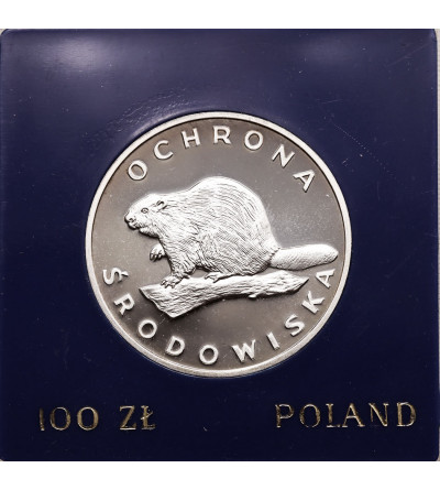 Polska, PRL (1952-1989). 100 złotych 1978, Bóbr, seria Ochrona Środowiska