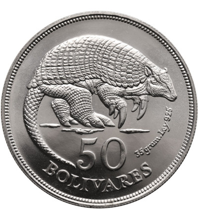 Venezuela. 50 Bolivares 1975, Giant Armadillo