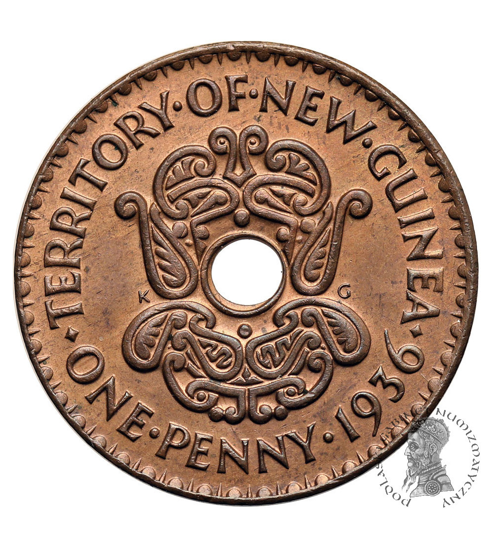 New Guinea. 1 Penny 1936 KG, Edward VIII (1936)