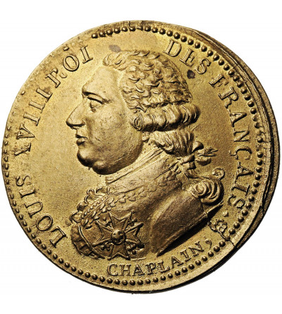 Francja, Ludwik XVIII (1814-1824). Żeton 1814, Pokój i Handel (Paix et commerce)