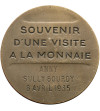 Francja, Paryż. Medal pamiątkowy 1935 z wizyty w budynku Mennicy Paryskiej (La Monnaie de Paris)