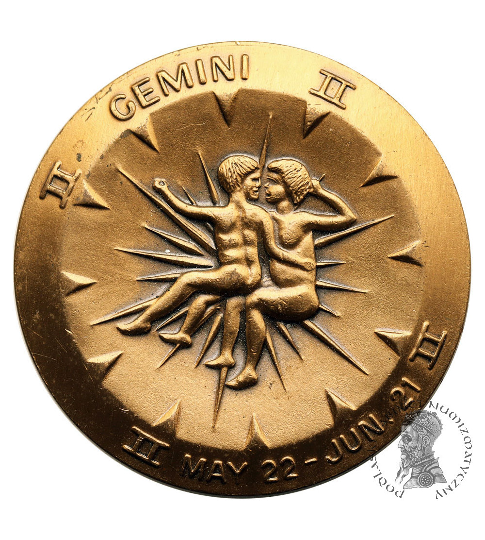 Medal. Zodiac signs - Gemini, May 22 - June 21