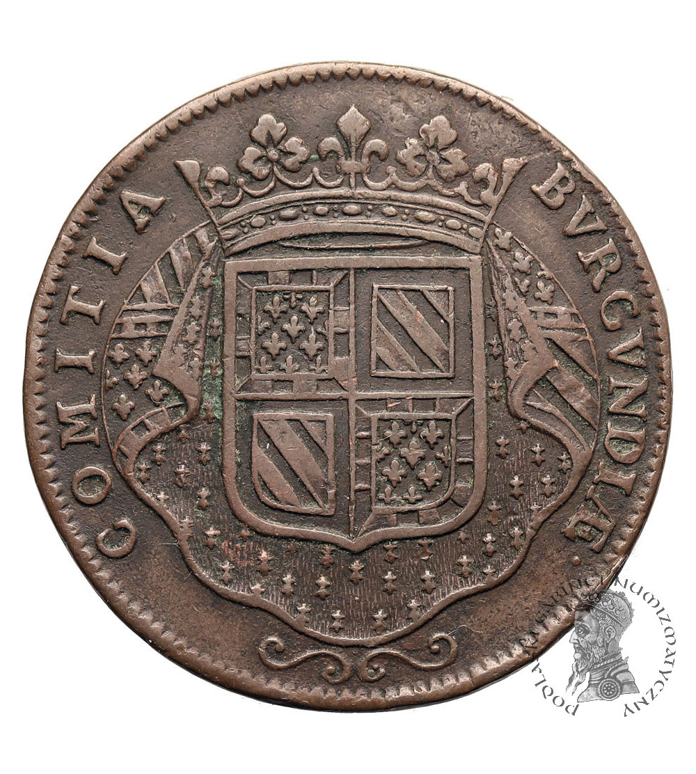 Francja, Burgundia, Delfin Ludwik (przyszły Ludwik XV). Żeton - Token 1713, Wojna o sukcesję hiszpańską 1700-1714/15