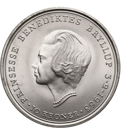 Denmark. 10 Kroner 1964 C-S, Wedding of Princess Bededikte