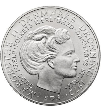 Denmark. 10 Kroner 1972 C-S, Death of Frederik IX and Accession of Margrethe II