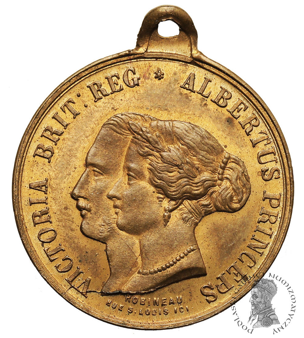 Francja / Wielka Brytania. Medal 1855 upamiętniający wizytę Wiktorii i Alberta w Paryżu