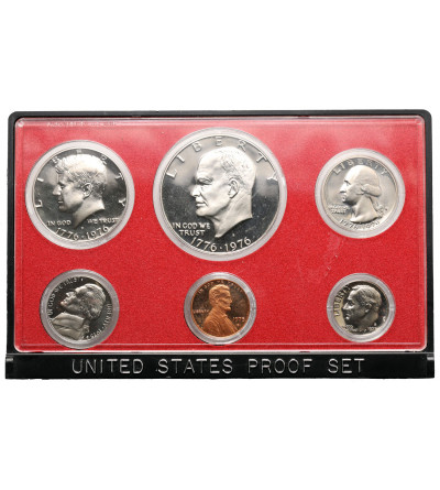 USA. Zestaw monet (Proof Set) 1975 - 1976 S, San Francisco - 6 sztuk, 200-lecie Ameryki