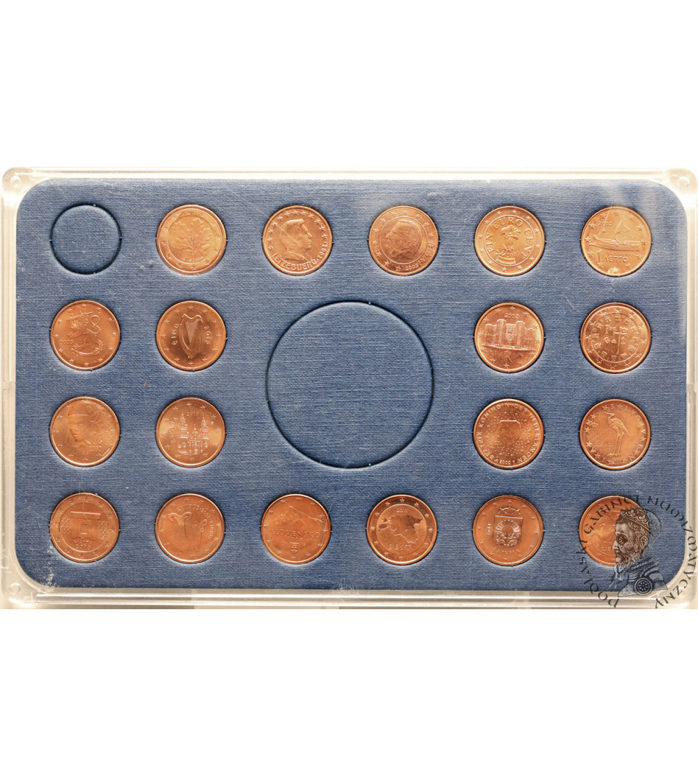 European Union. Typological set 19 x 1 Cent, coins from 19 countries of the European Union