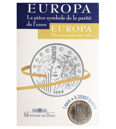 France. Euro Conversion Coin 1999 - (1 euro - 6,55957 francs)