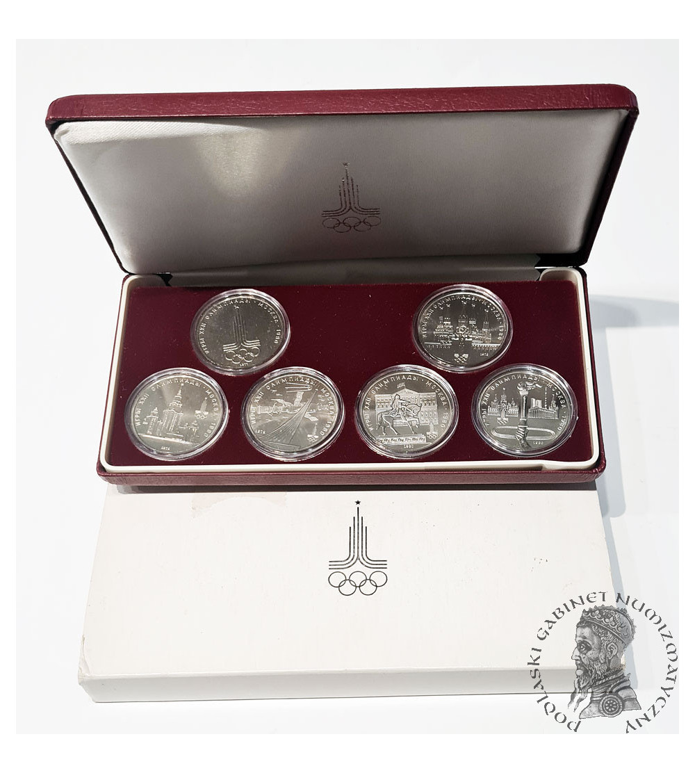 Russia, Soviet Union (USSR). Olympic One Rouble Coin Set 1980, XXII Summer Olympic Games, Moscow - 6 pcs