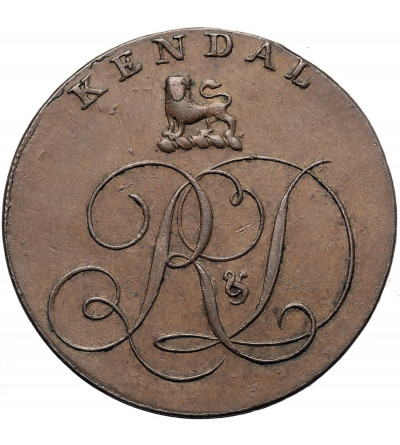 Wielka Brytania. Kendal 1/2 Penny Token XVIII w.,"THE GUARD & GLORY OF BRITAIN"