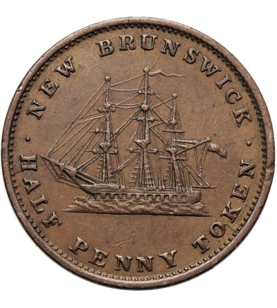 Canada, New Brunswick. 1/2 (Half) Penny Token 1843, Victoria