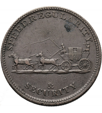 Great Britain. 1/2 (Half) Penny Token (1813), London Mail Coach, Lad Lane