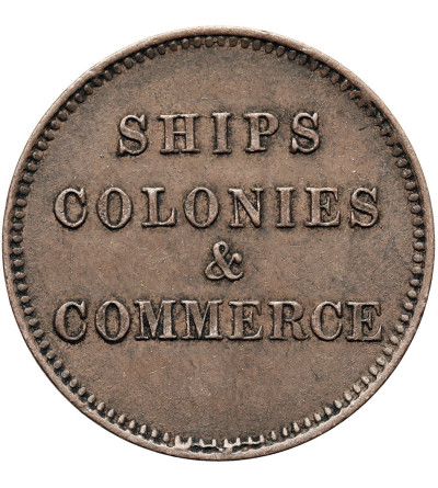 Canada, Prince Edward Island. 1/2 (Half) Penny Token (1830 - 1835), “Ships, Colonies and Commerce”