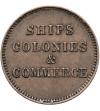 Canada, Prince Edward Island. 1/2 (Half) Penny Token (1830 - 1835), “Ships, Colonies and Commerce”