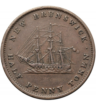 Canada, New Brunswick. 1/2 Penny Token 1843, Victoria