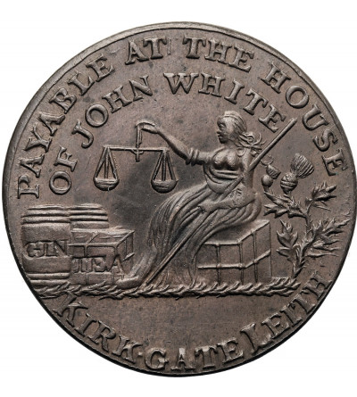 Wielka Brytania, Szkocja, Leith. 1/2 (Half) Penny Token 1796, John White (1751-1803)