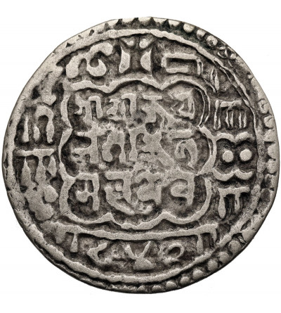 Nepal, Królestwo Bhatgaon, Jaya Ranajit Malla, 1722-1769 AD. Mohar, NS 842 / 1722 AD, emisja dla Tybetu