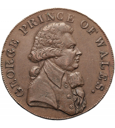 Great Britain, Sussex, Brighton. 1/2 (Half) Penny Token 1794, George, Prince of Wales, (Conder tokens 1787-1797)