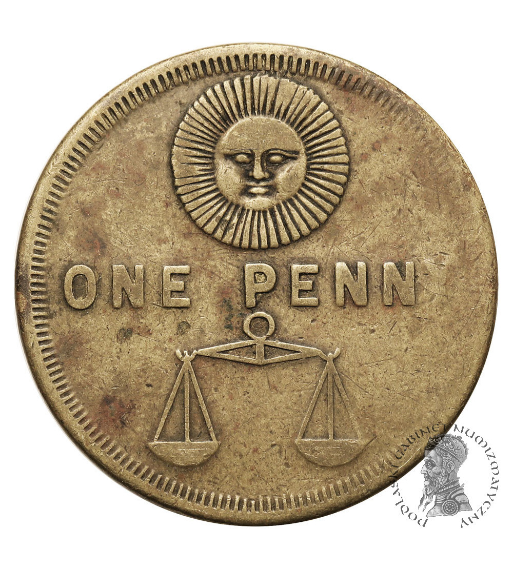 USA. 1 Penny Woodmen of the World (Strażnicy Świata) - Żeton reklamowy (Advertising Token)