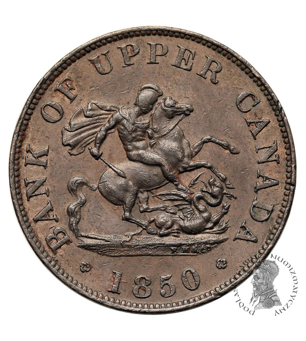 Canada. 1/2 (Half) Penny Token 1850, Bank of Upper Canada