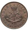 Canada. 1/2 (Half) Penny Token 1850, Bank of Upper Canada