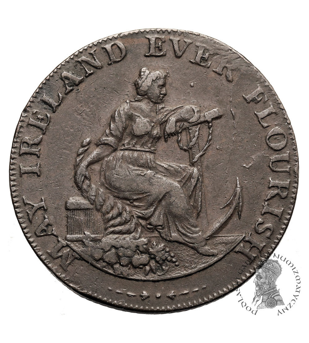 Ireland, Dublin. 1/2 (Half) Penny Token 1794, “MAY IRELAND EVER FLOURISH”